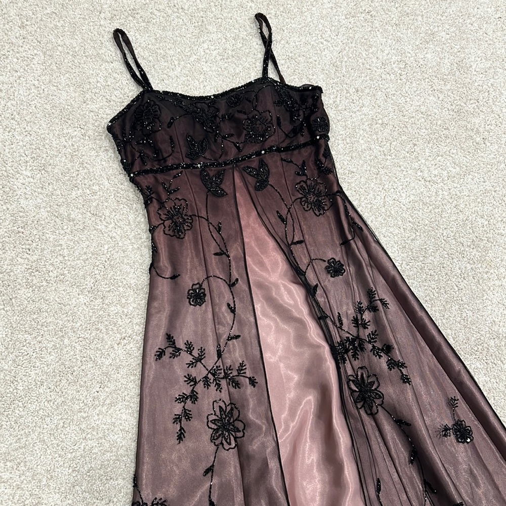 Formal beaded prom dress good condition size 8